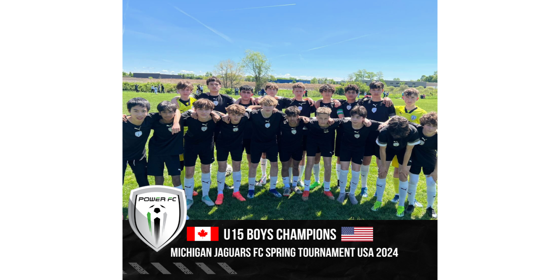 Power FC U15 Boys Tournament Champions in Michigan!
